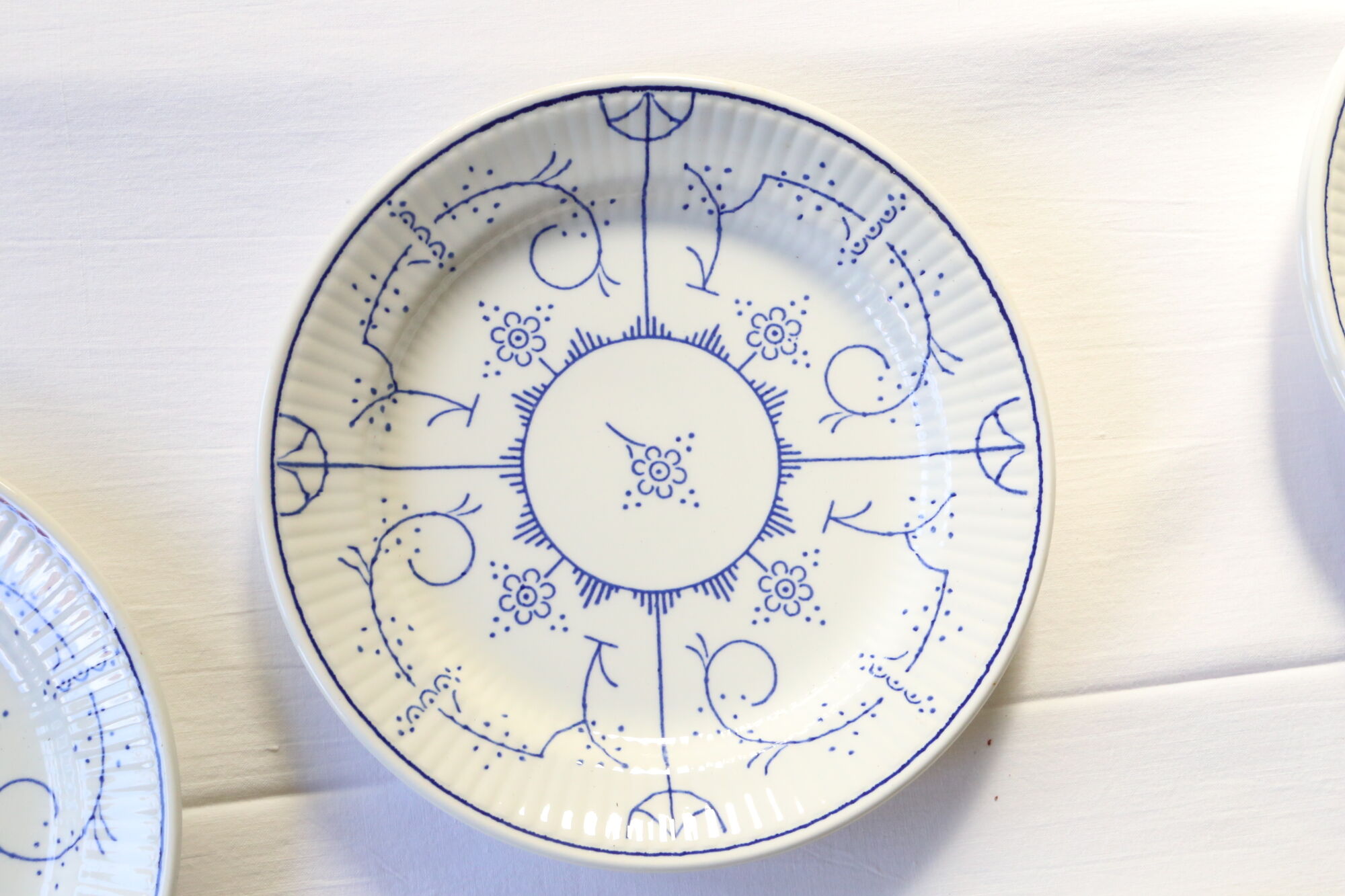 Set of 6 dessert plates Boch La Louvière Belgium, vintage, Belgium