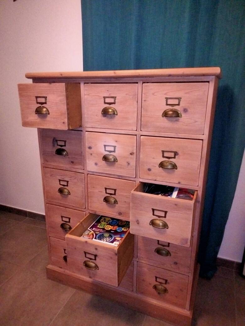 Meuble de notaire - 15 tiroirs