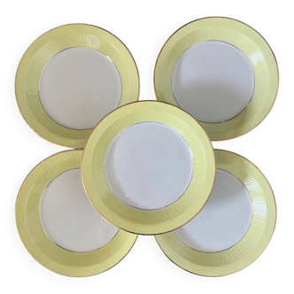 Yellow/golden soup plates