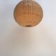 Hanging woven rattan lamp from the 1960s by Jansen Leuchten