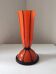 Beautiful orange art deco black glass vase