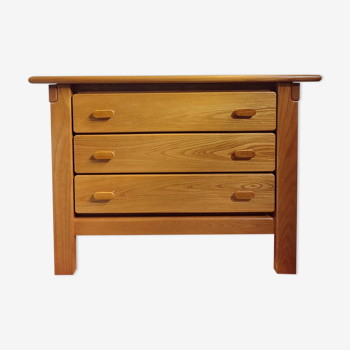 Solid elm chest of drawers