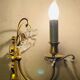 Brass wall light + glass tassels, mid-20th century