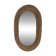 Miroir vintage ovale en osier tressé style bohème