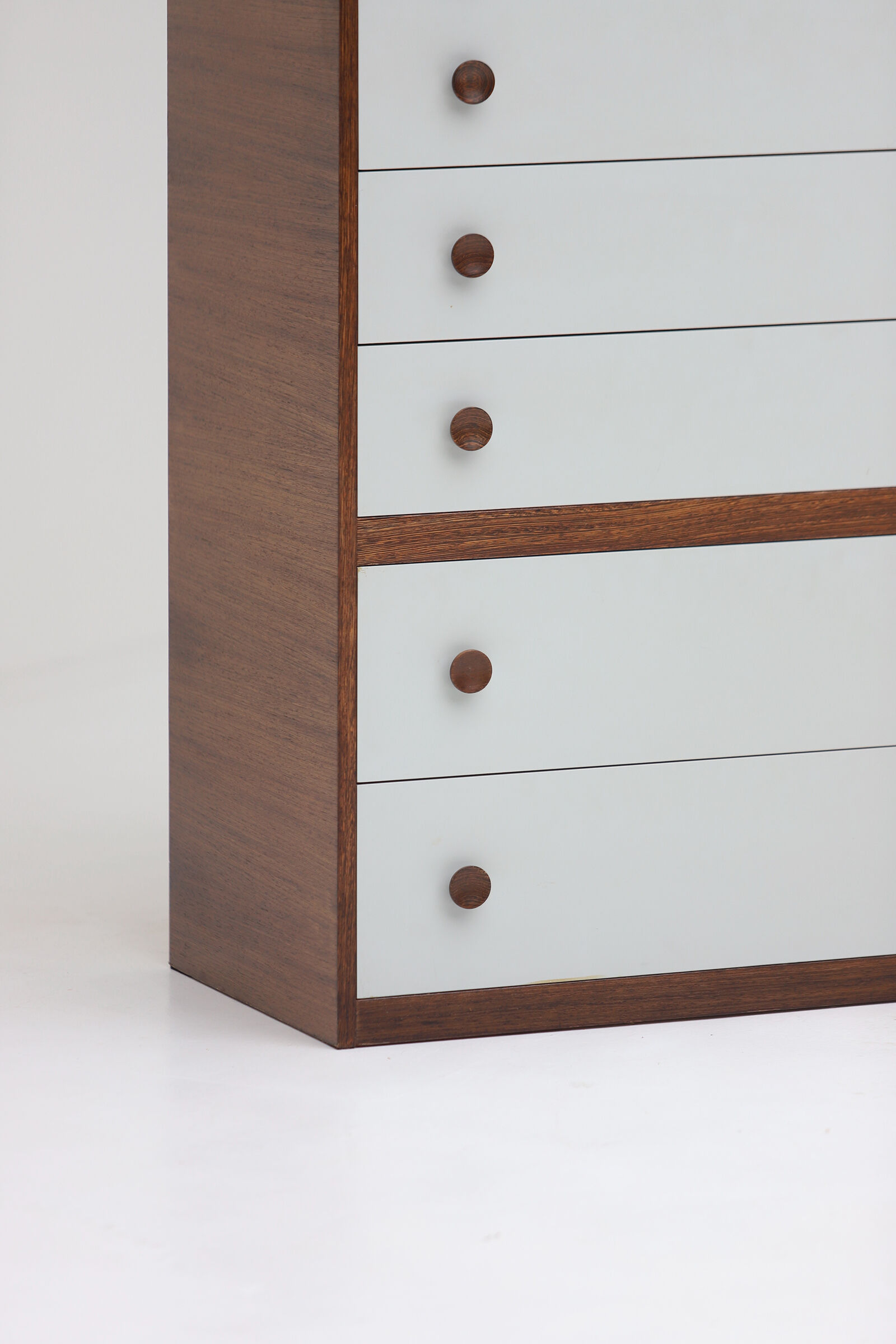 Decorative cabinet in wenge wood designed in the 1970s