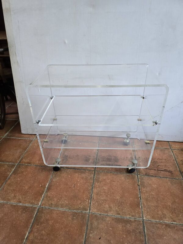 Desserte en plexiglas des années 70
