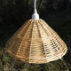 Vintage wicker pendant lamp