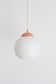 Vintage pendant lamp from milkglass lampshade with pink detail