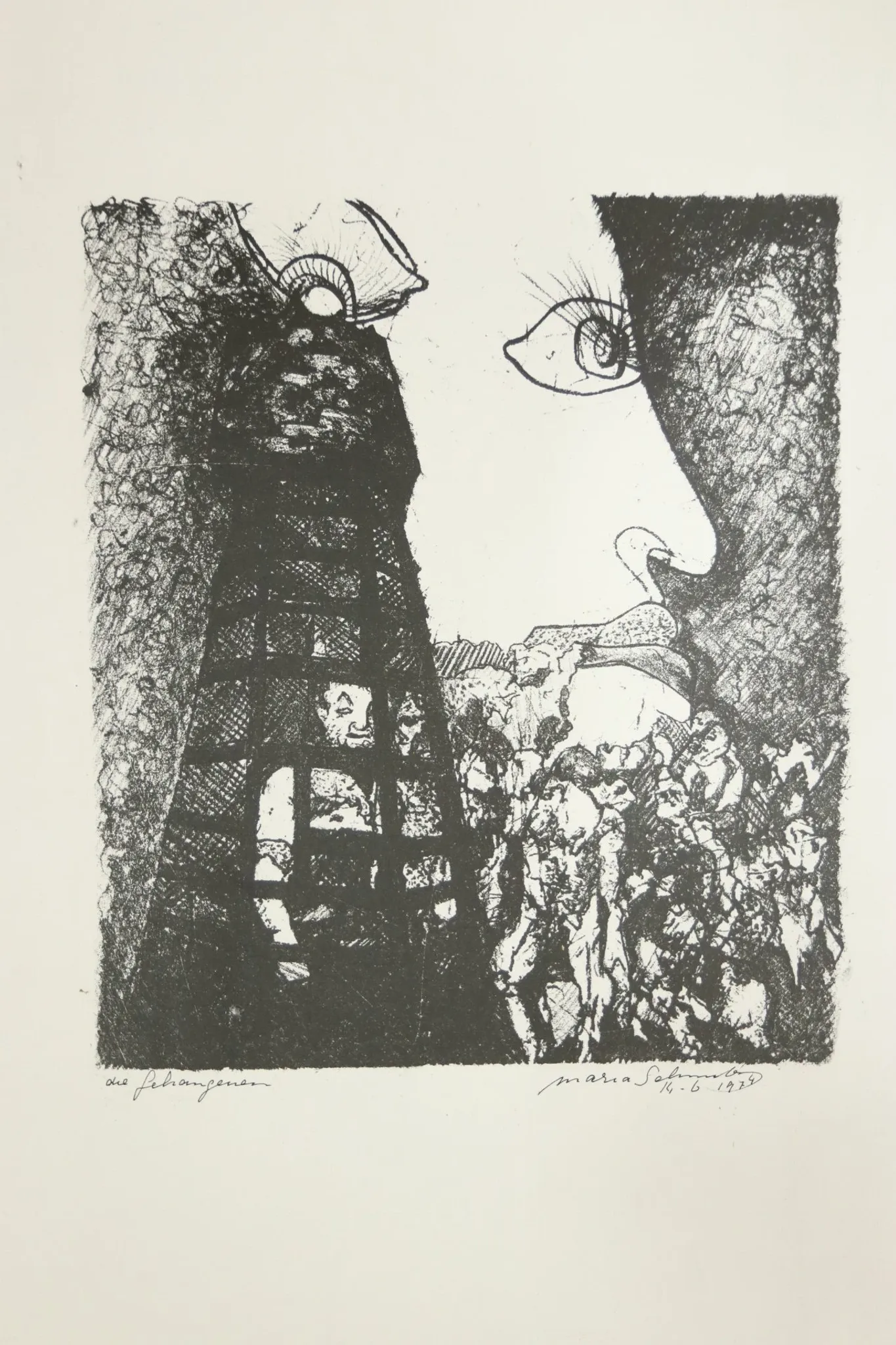 Print 'Die Gefangenen' – Maria Schneider, 1973