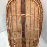 Old oval wicker basket