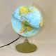 Vintage illuminated world map plastic globe
