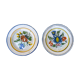 Set of 2 plates with floral pattern