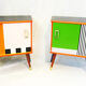 Pair of colorful bedside tables