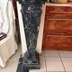 Important pair of Art Deco columns in black marble