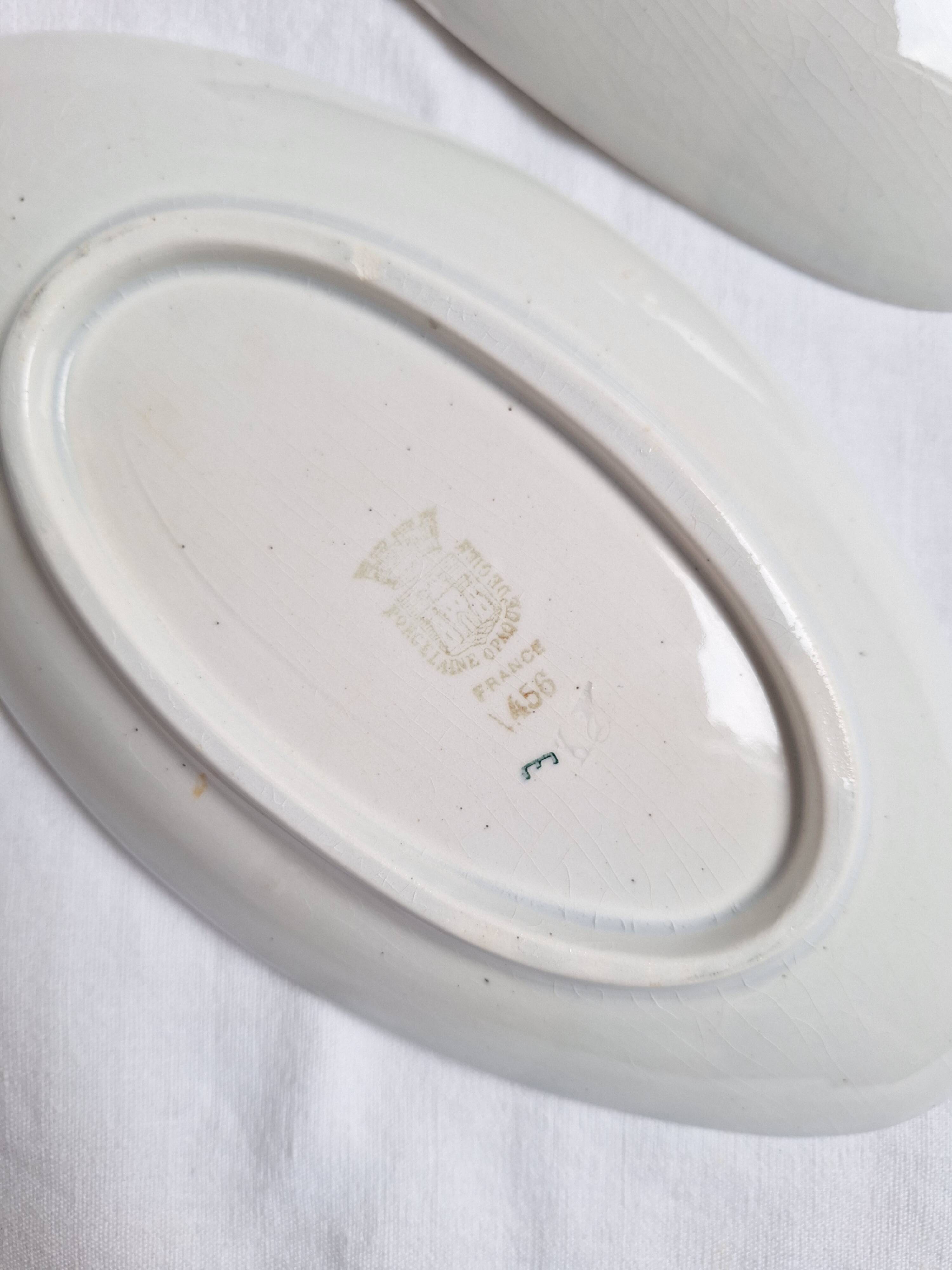 Ravier / Yellow and black aperitif plate Gien 456
