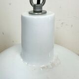 Industrial White Enamel Pendant Lamp from EMAX, 1960s