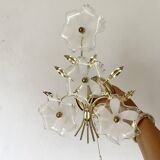 Murano glass flower wall light, Italy 1970