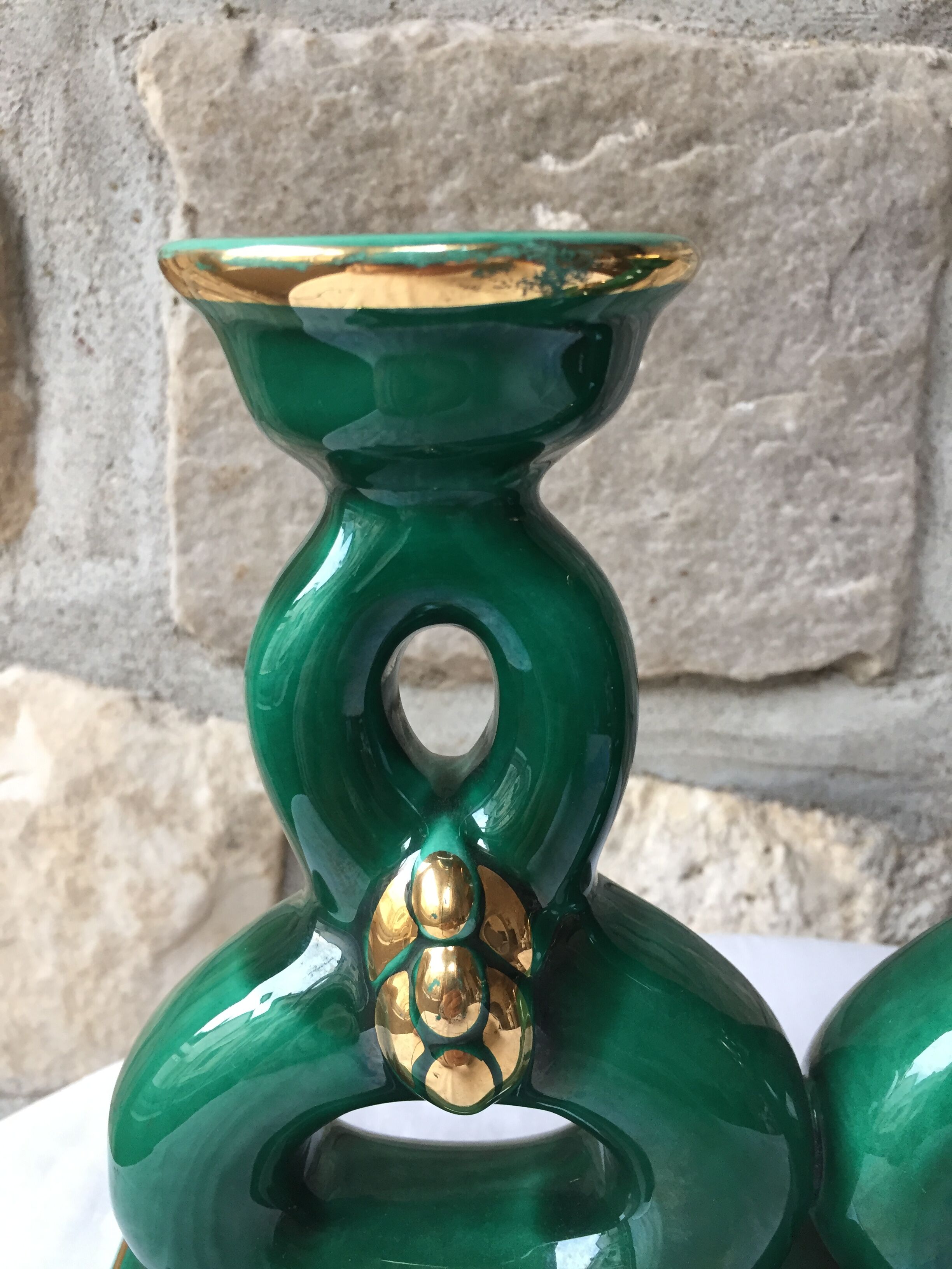 Pair of art deco candlesticks