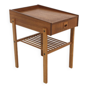 Teak and oak bedside table, Sweden, 1960