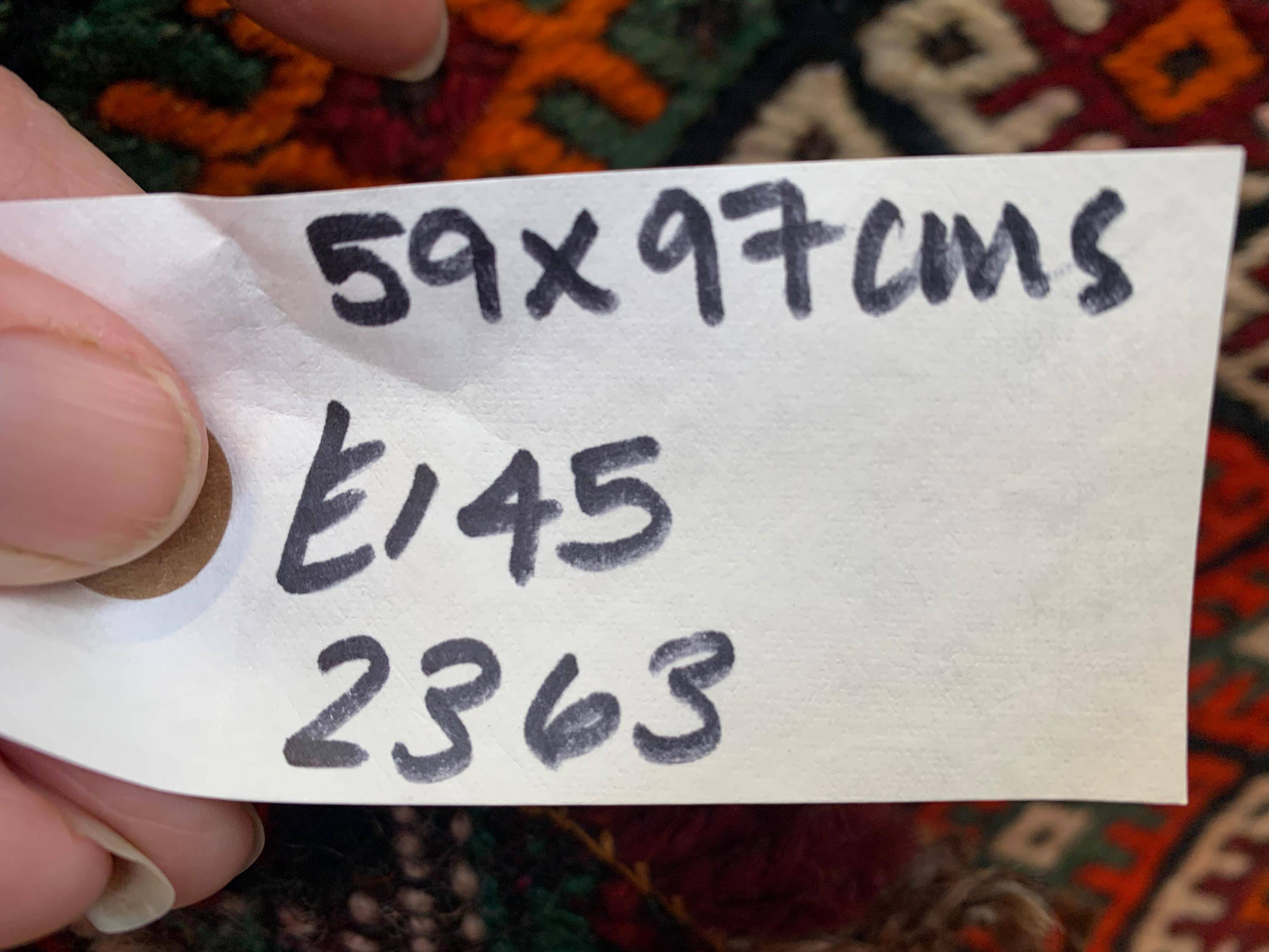 Vintage Turkish Mini Kilim 97x59 cm Wool Small Kelim Runner, shabby Chic