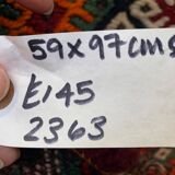 Vintage Turkish Mini Kilim 97x59 cm Wool Small Kelim Runner, shabby Chic