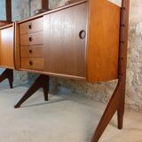 Self-supporting teak shelves ergo, vintage scandinavian 1960s