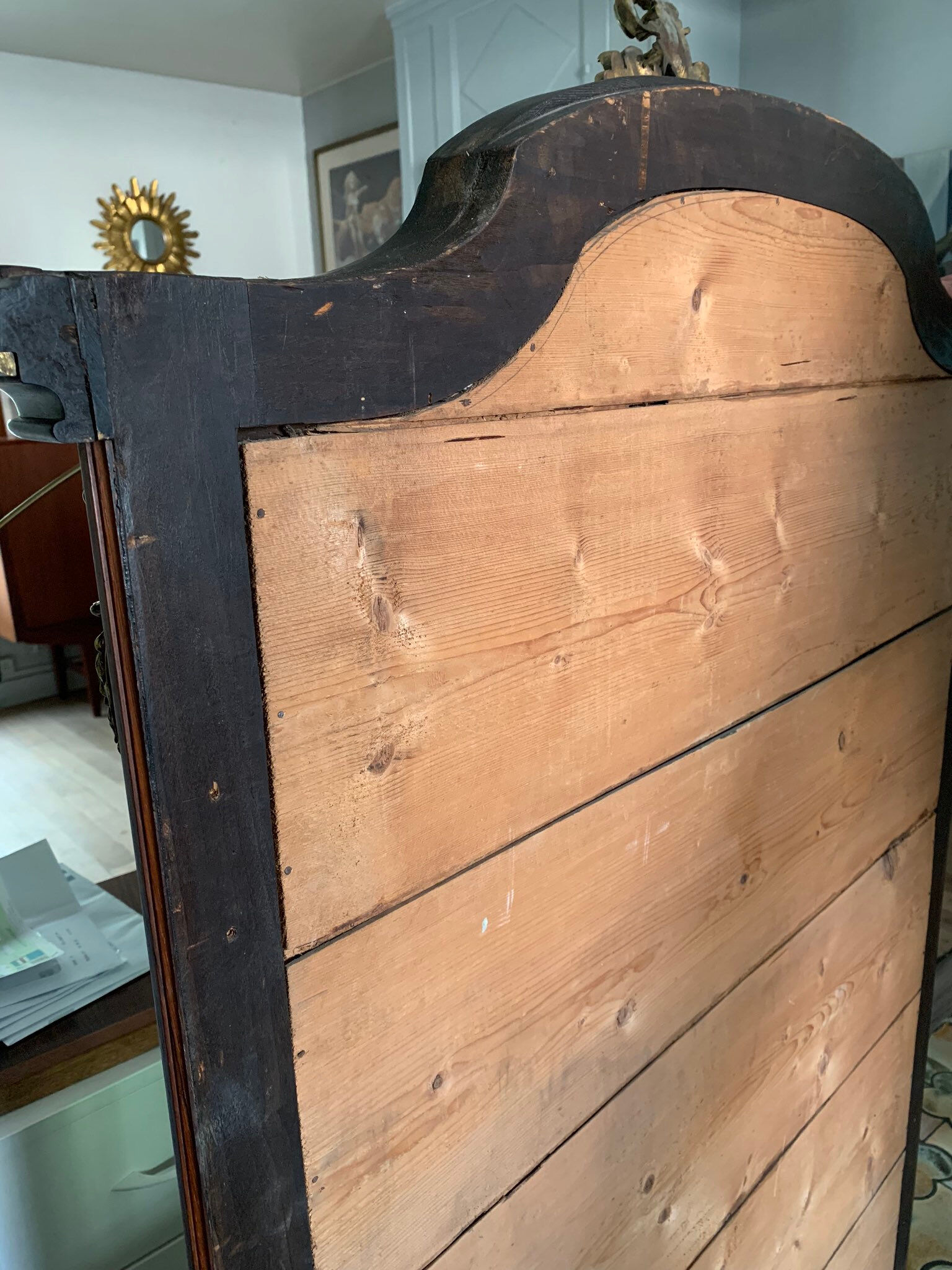 Ancient trumeau fireplace mirror - 146x100cm