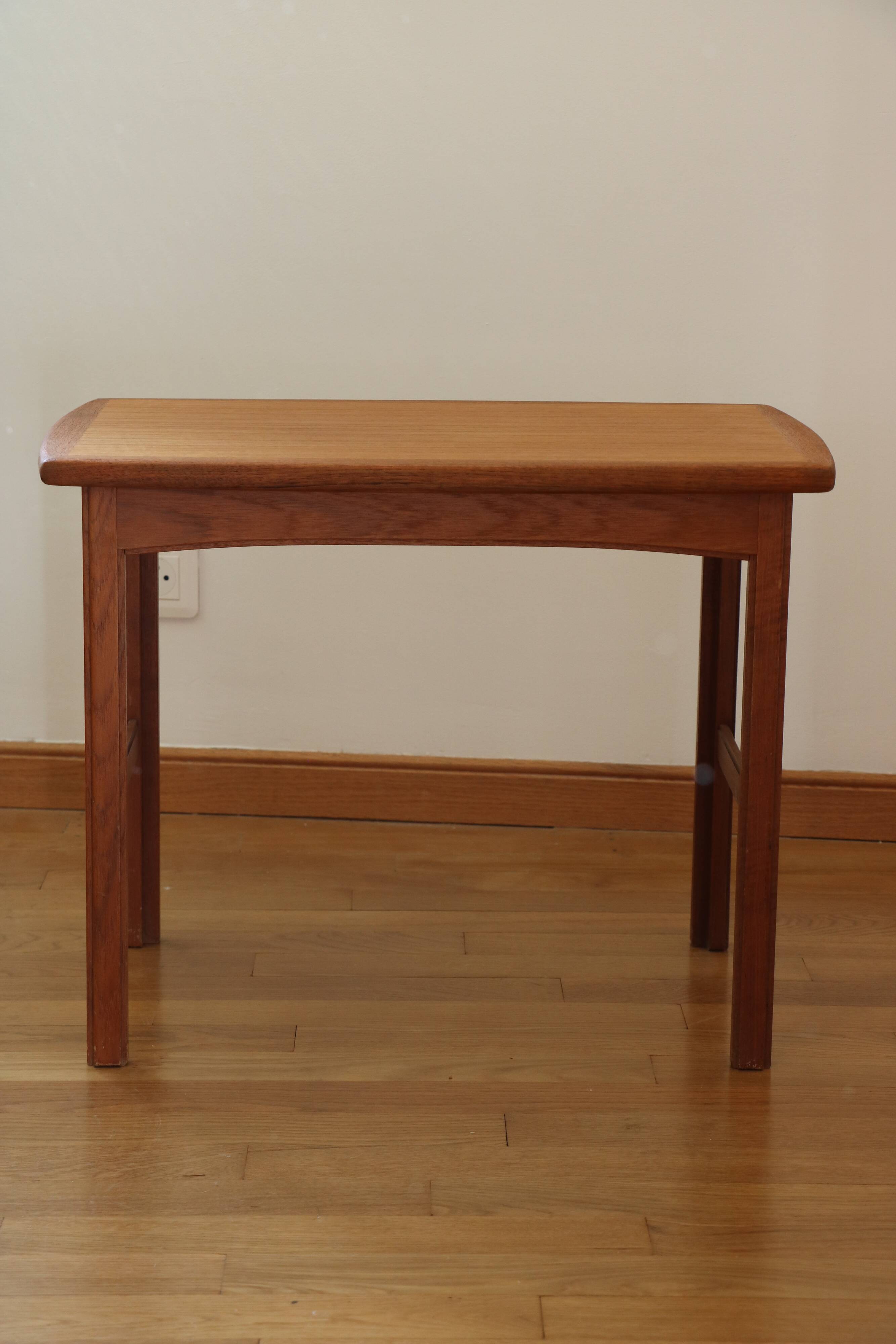 Scandinavian side table or end table, teak, 1960.