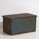 Small antique cobalt blue patinated chest (c.1920) #74