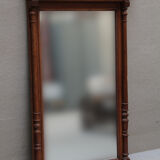 Henry II style bevelled oak mirror 95x154cm