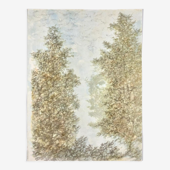 Lithograph poster - forest - impressionist style