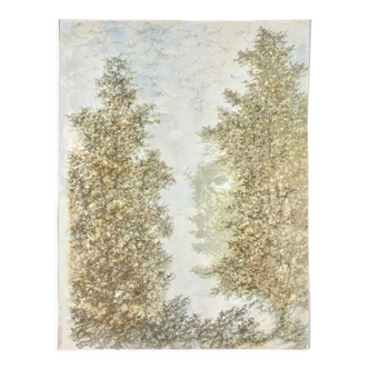 Lithograph poster - forest - impressionist style