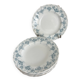 Ensemble de 6 assiettes creuses en faïence de Maastricht modèle Clara
