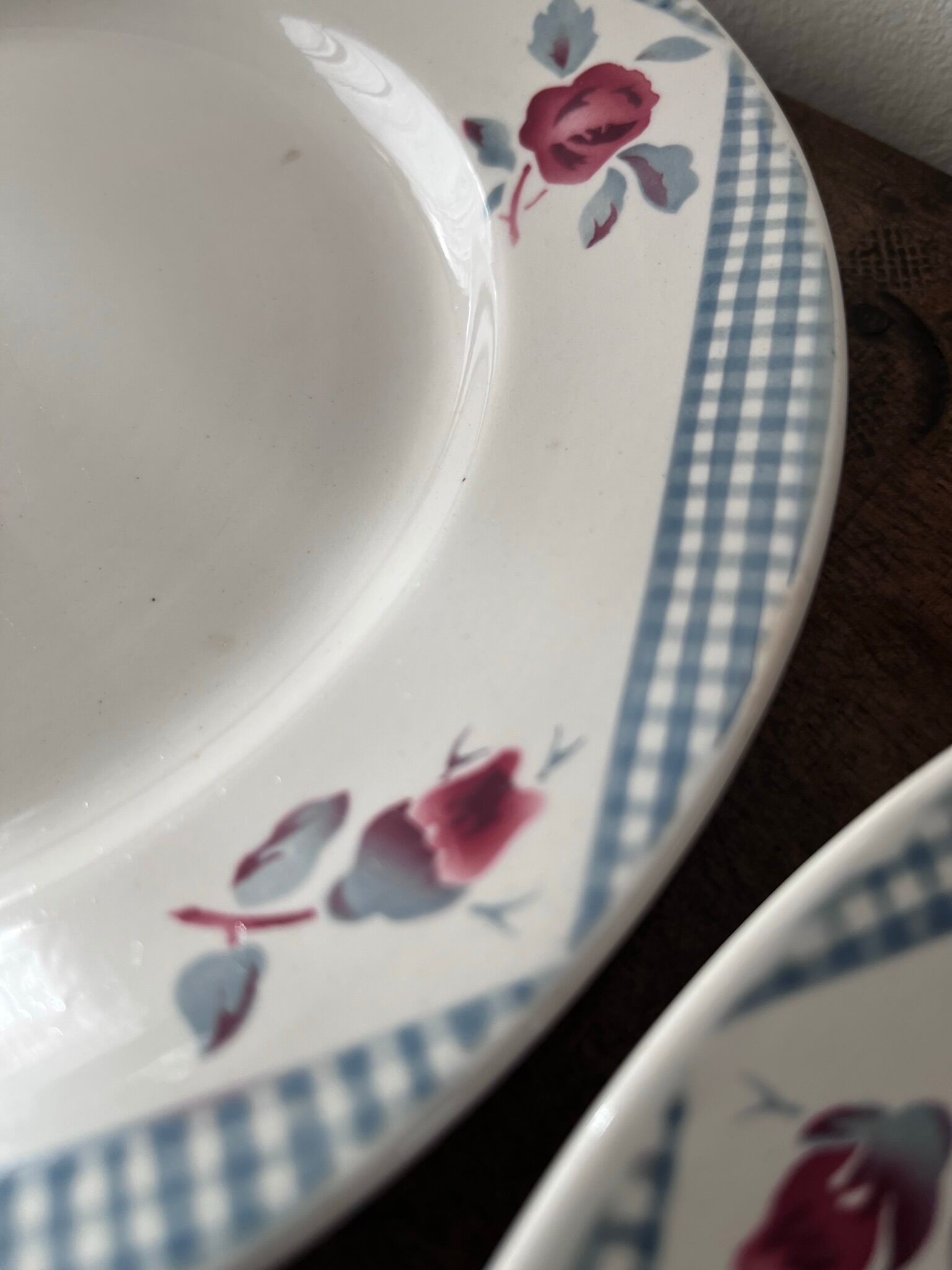 4 flat plates digoin & sarreguemines model "yves"