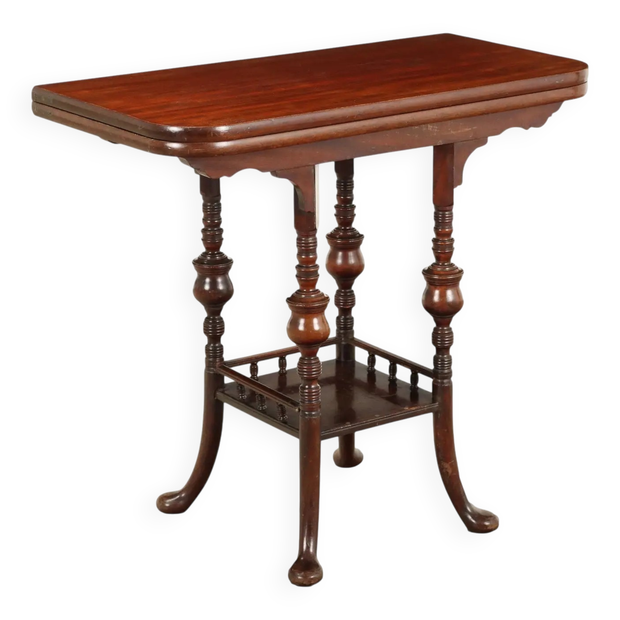 Table basse ancienne victorienne en acajou, Angleterre, XIXe siècle