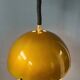 Mid-Century gold glitter suspension - Space Age pendant lamp - metallic moon light fixture