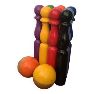 Wooden bowling game