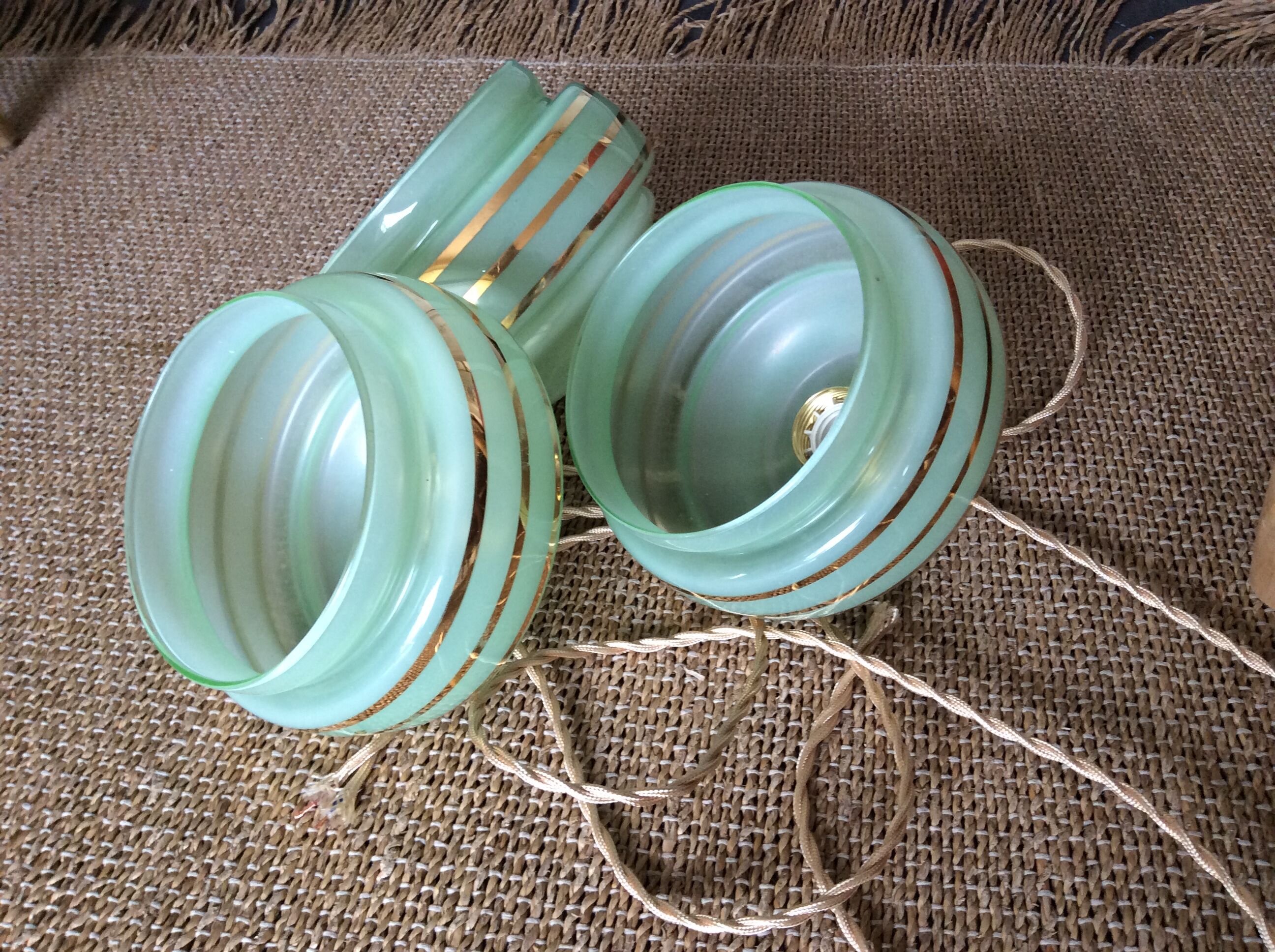 3 vintage pendant lamps