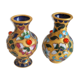 Vases miniatures cloisonnés
