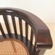 Set of 2 colonial armchairs in wood and cane.