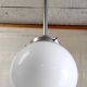 Opaline globe pendant light - mid-20th century