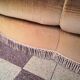 Vintage 3-seater convertible velvet toad sofa
