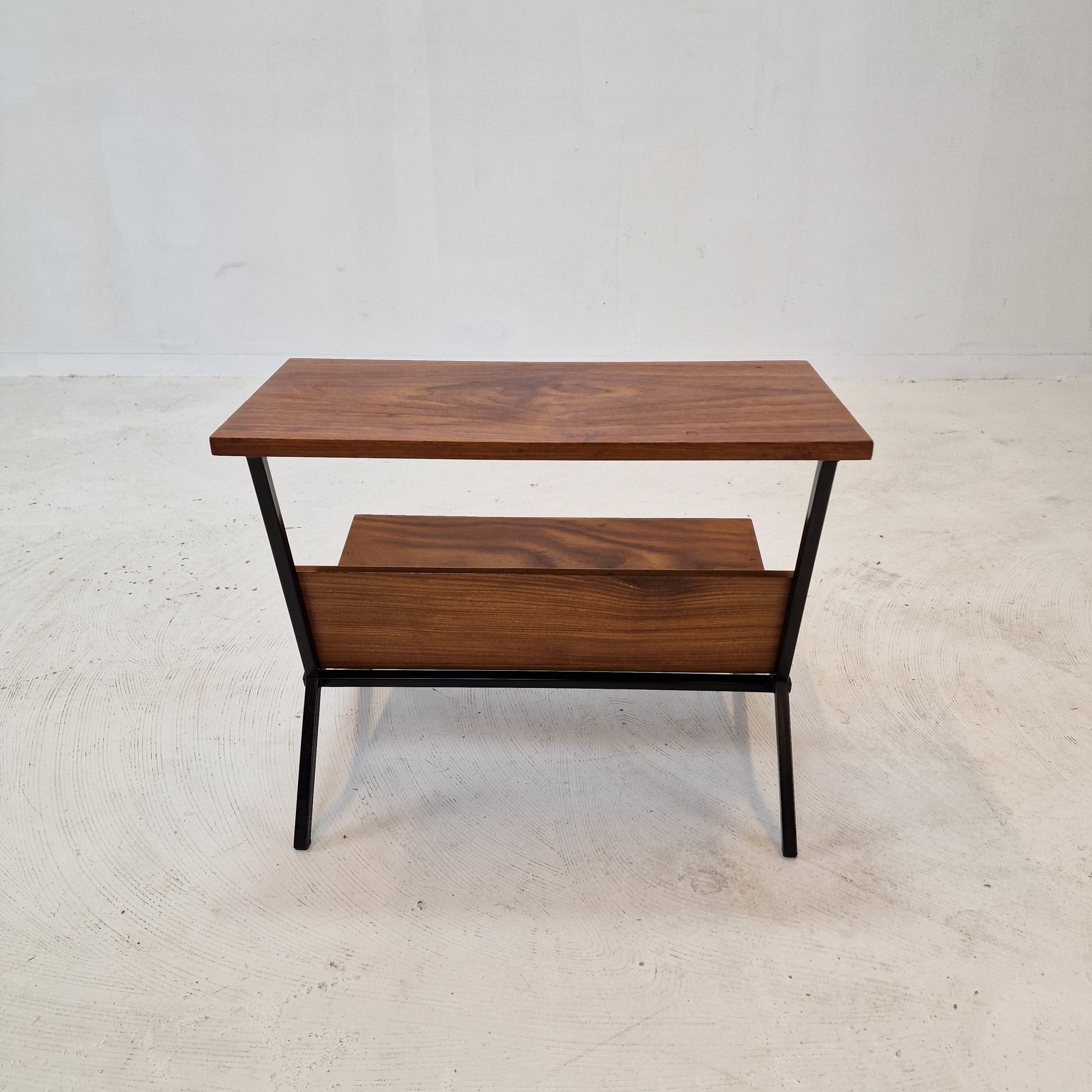 Mid century dutch side table or magazine rack, 1960's