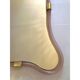 Scenographic Pink and Gold Mirror With Torchon Glass