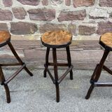 Set of 3 Bar Stools for Restaurant, Pub, Tavern