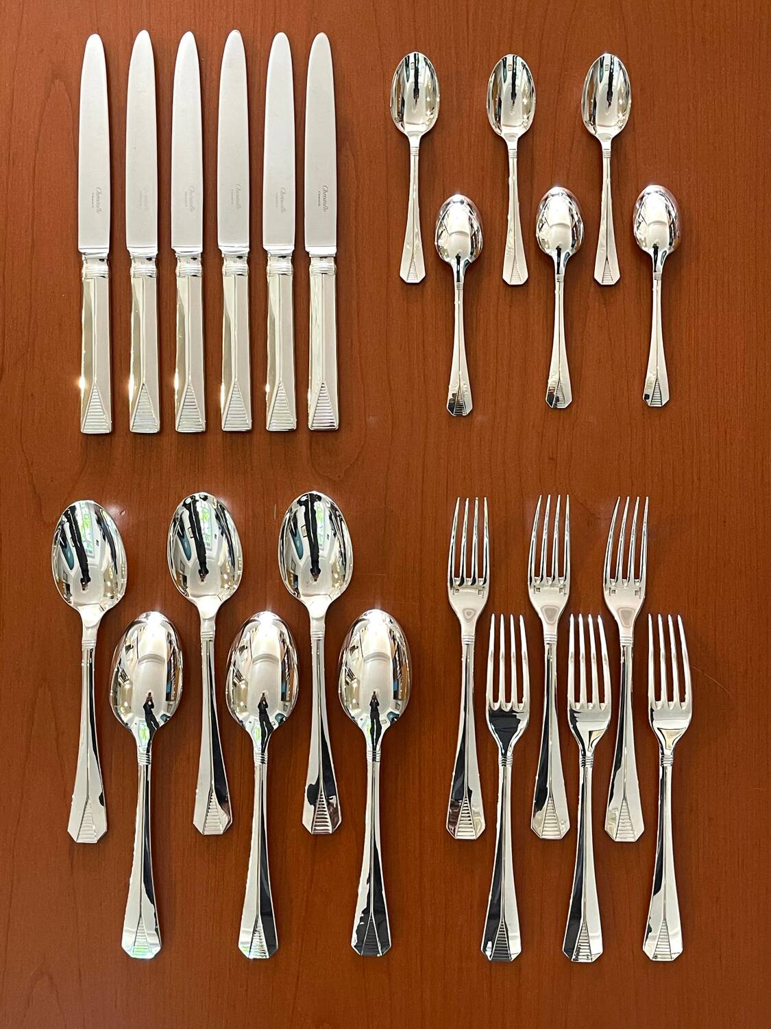Christofle Atlantide, 24-piece cutlery set, excellent condition