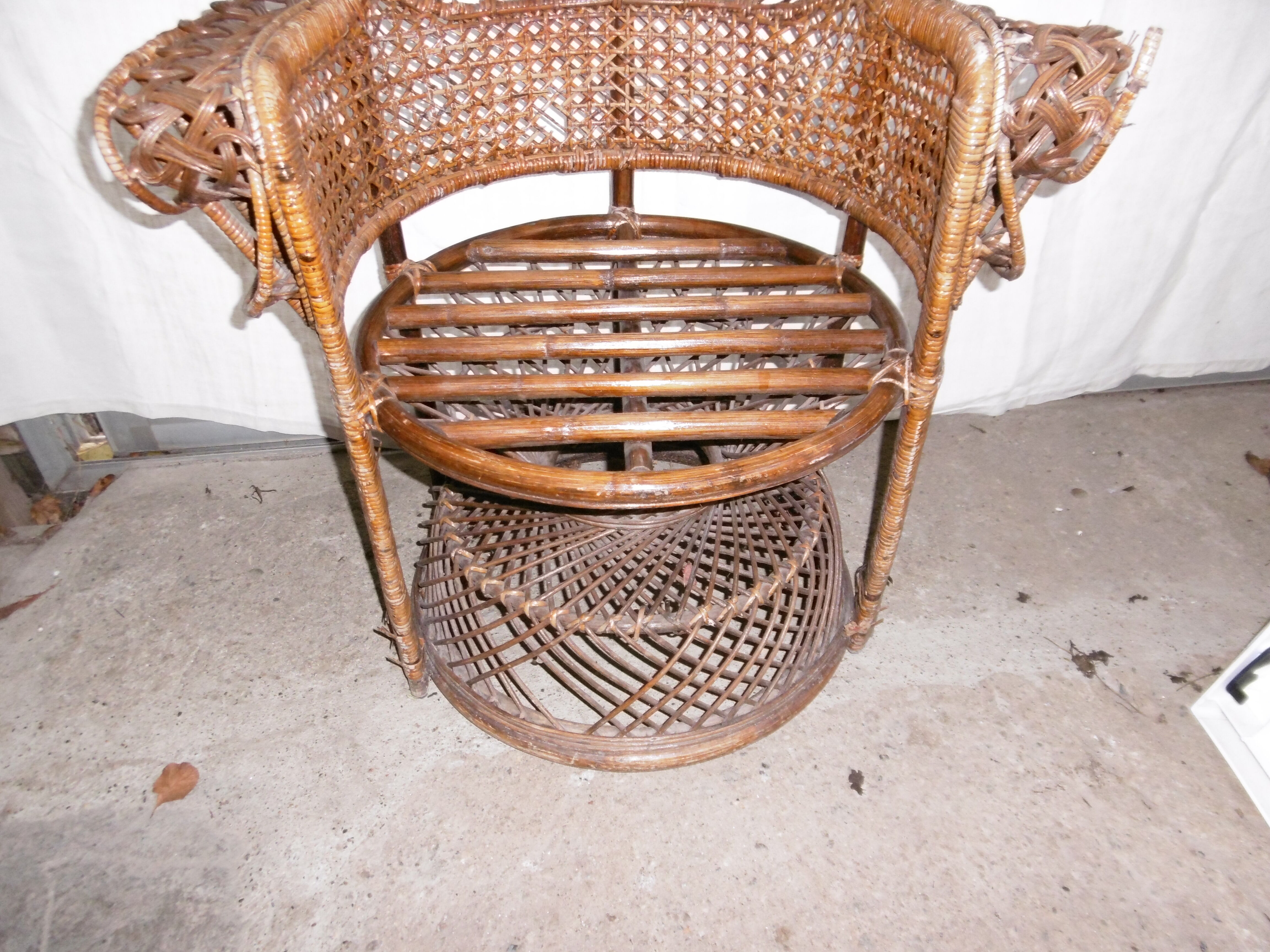Fauteuil "Emmanuelle " en rotin
