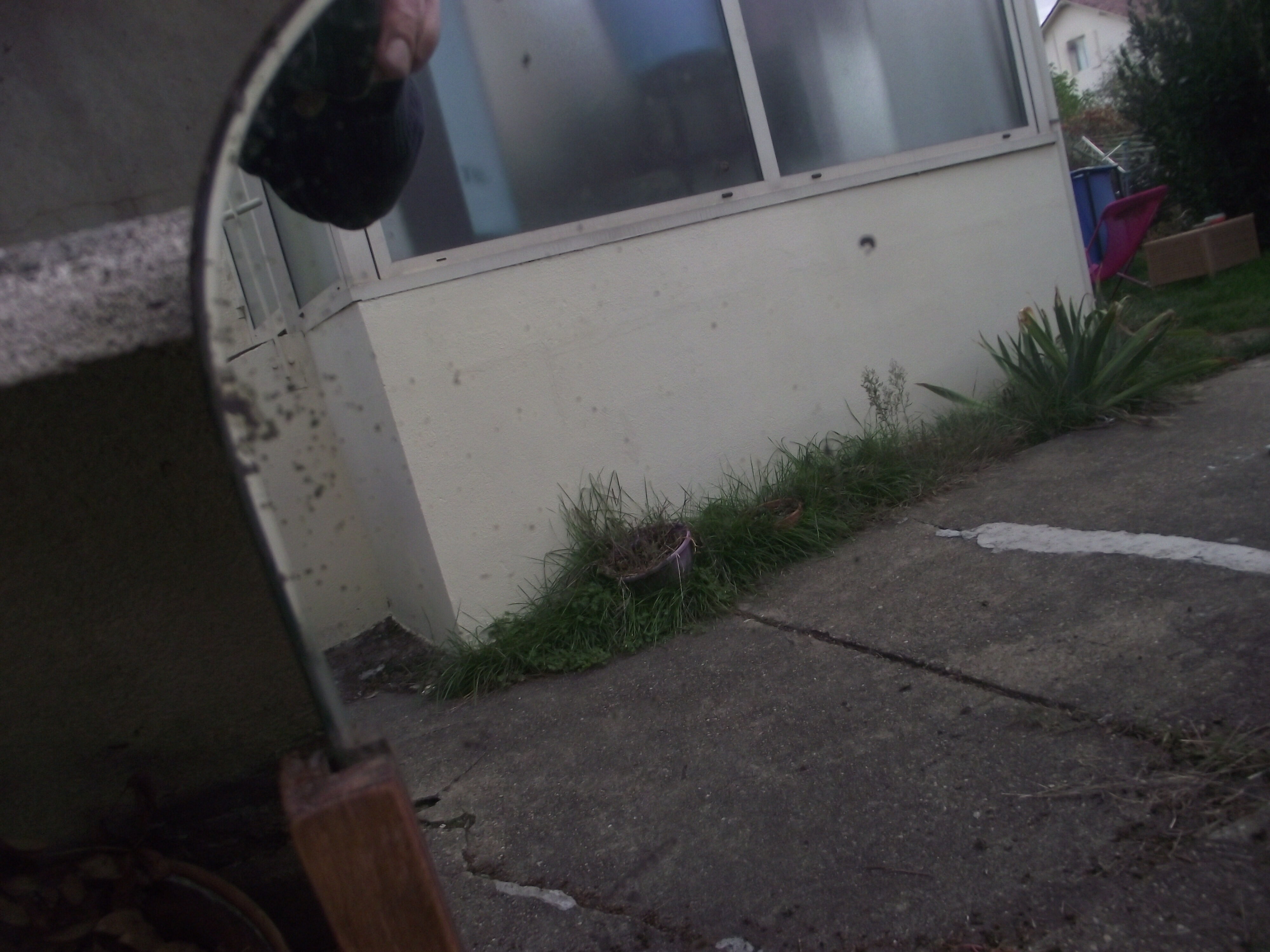 Mirror bevelled art deco raw oak 68x90cm