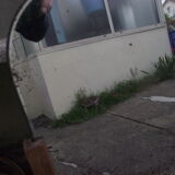 Mirror bevelled art deco raw oak 68x90cm