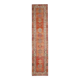 Vintage Turkish Oushak Handmade Wool Cotton Orange Runner Rug 80x372